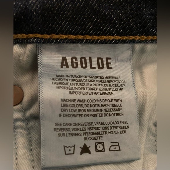 Agolde Nico High Rise Slim Boot size 31 Flare Dark Wash Button Fly NWT - Picture 12 of 16